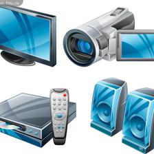 高质感数码产品与家居用品矢量素材 现代生活的设计利器